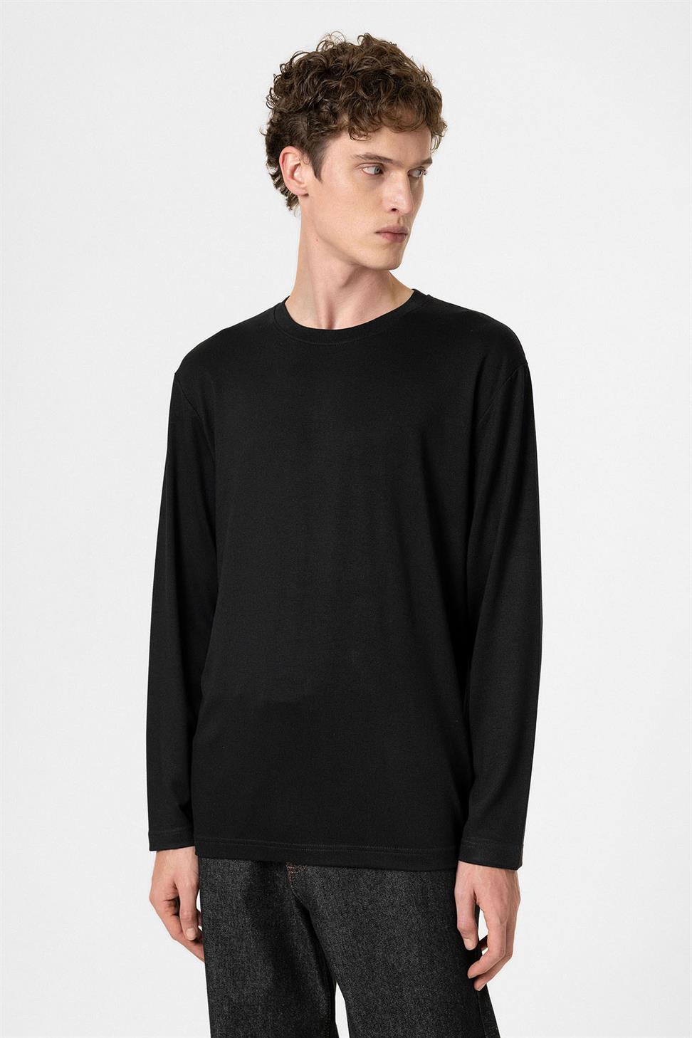 Antioch Siyah Relaxed Fit Basic Erkek T-Shirt