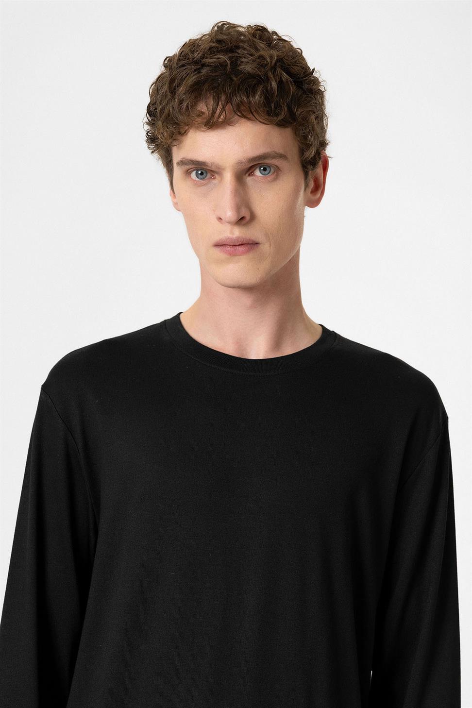 Antioch Siyah Relaxed Fit Basic Erkek T-Shirt