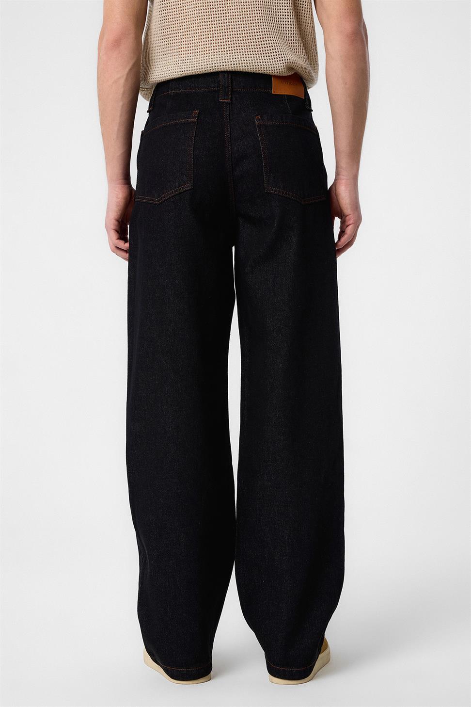 Antioch Siyah Relaxed Fit Erkek Kot Pantolon