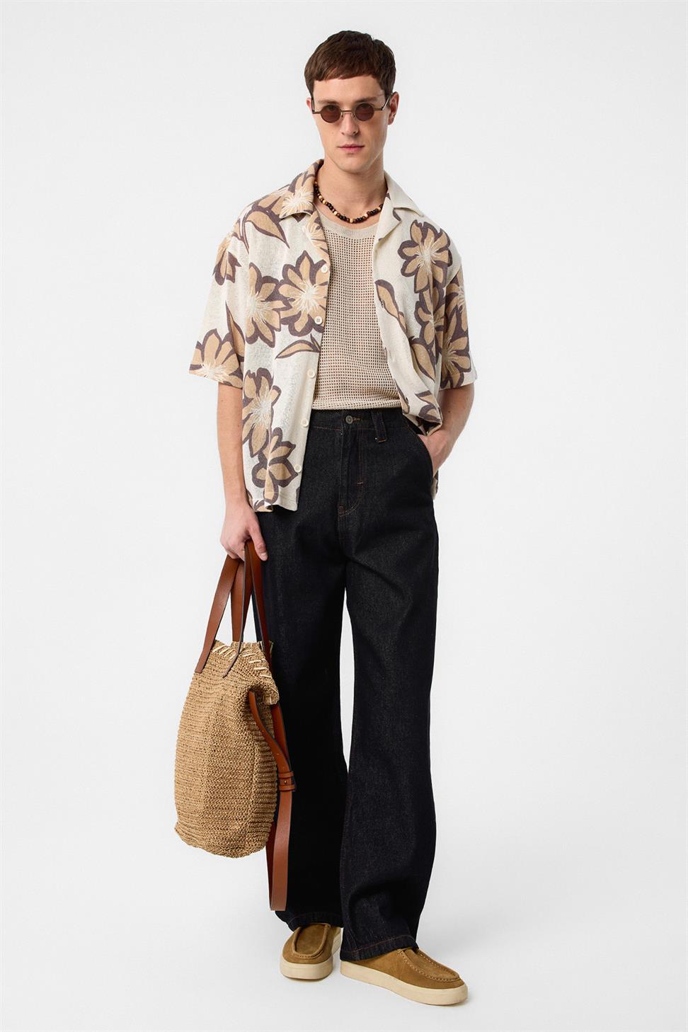 Antioch Siyah Relaxed Fit Erkek Kot Pantolon