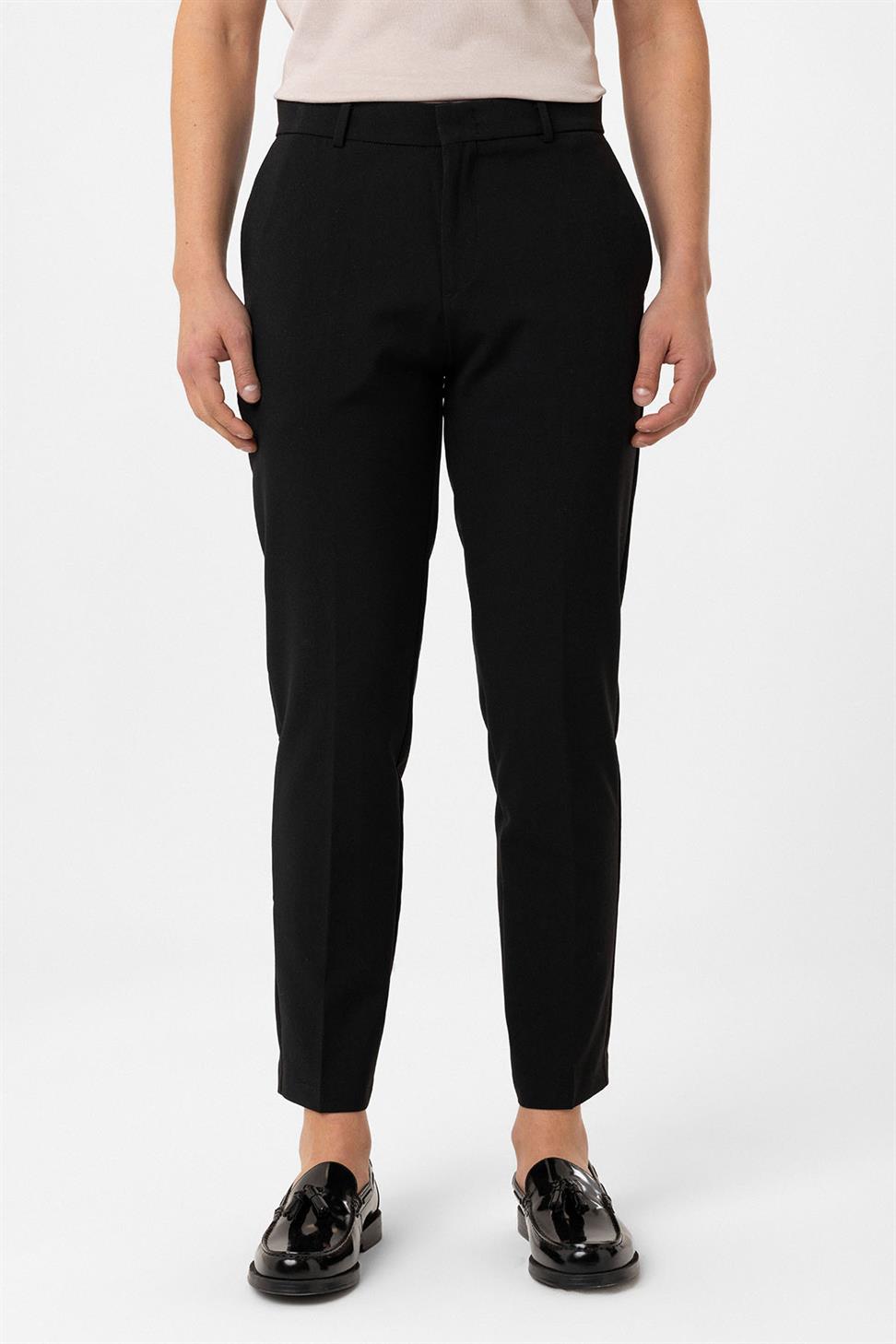 Antioch Siyah Slim Fit Comfort Erkek Pantolon