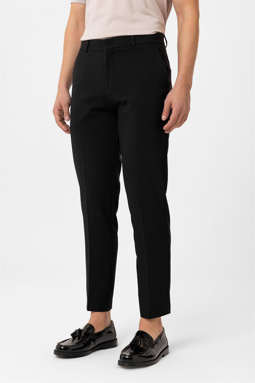 Antioch Siyah Slim Fit Comfort Erkek Pantolon