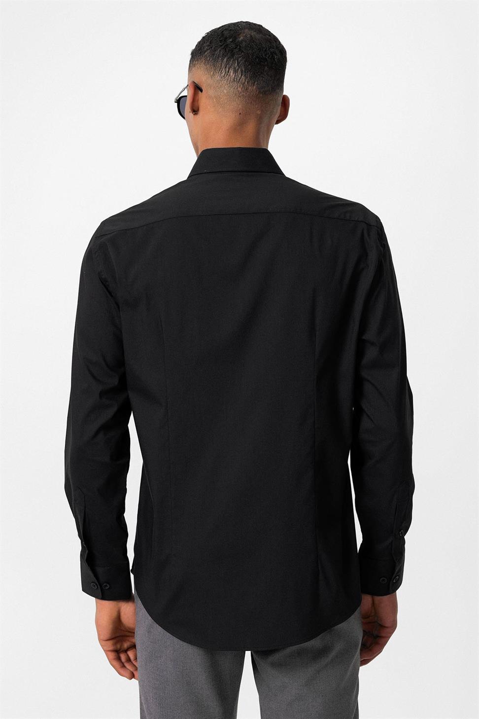 قميص رجالي كلاسيكي بقصة ضيقة كلاسيكية