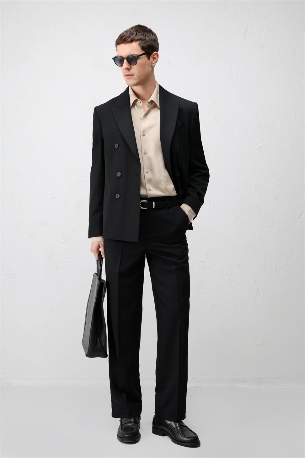 Antioch Siyah Straight Fit Erkek Pantolon