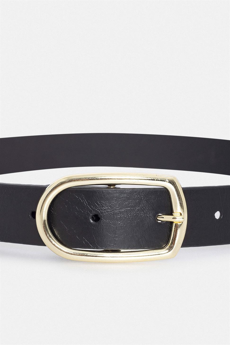 Antioch Siyah Suni Deri Kadın Kemer