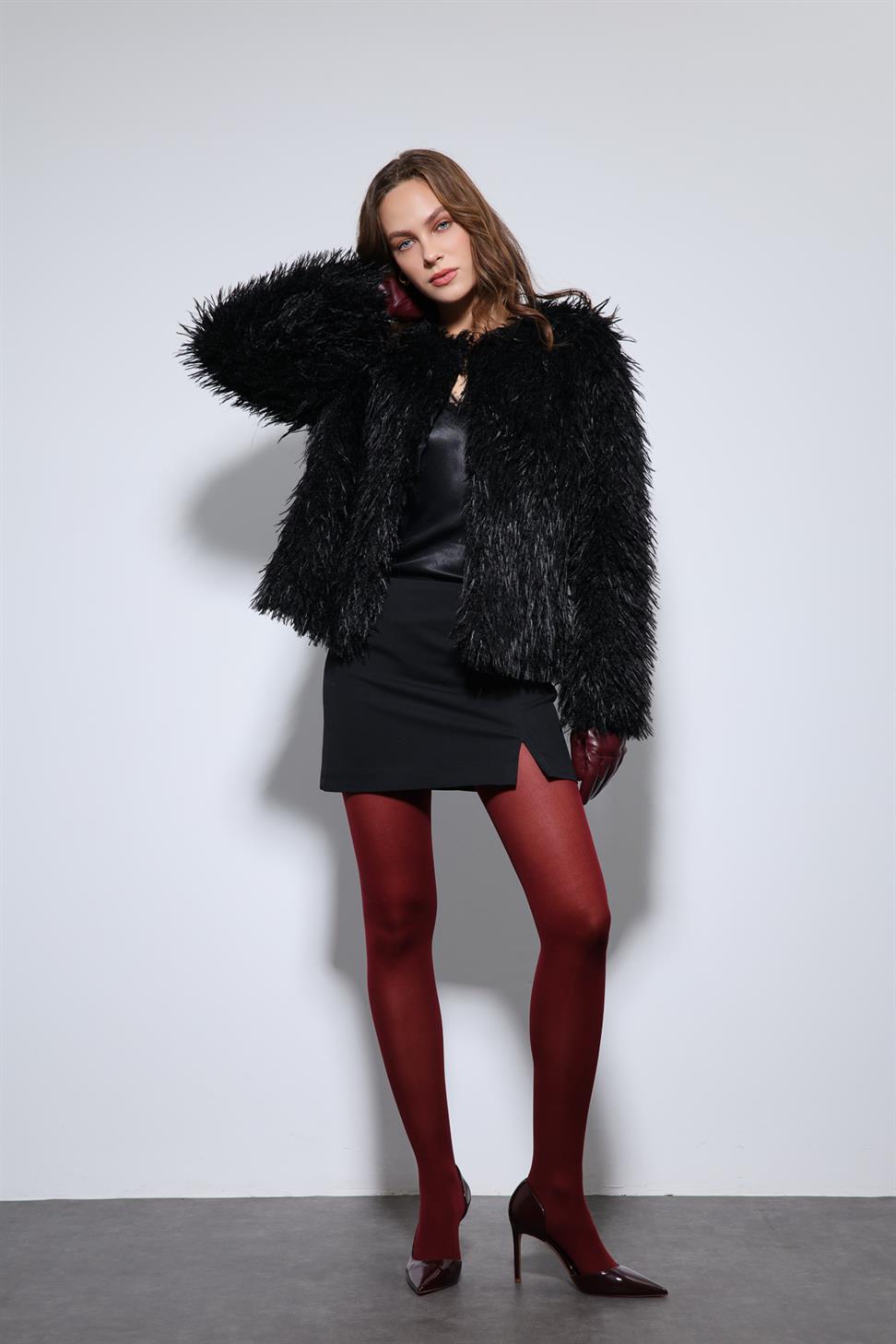 Antioch Siyah Suni Kürk Mont