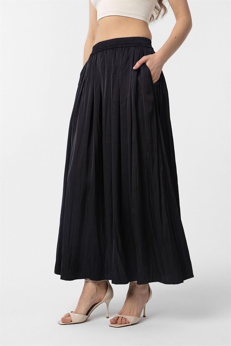 Long Pleated Skirt for Women