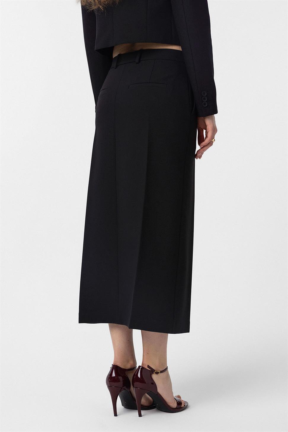 Antioch Siyah Yırtmaçlı Kadın Kalem Etek