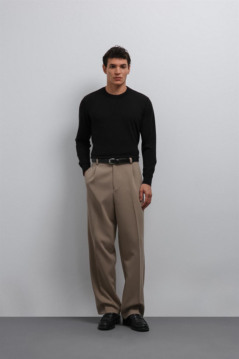 Antioch Siyah Yumuşak Dokulu Basic Erkek Kazak