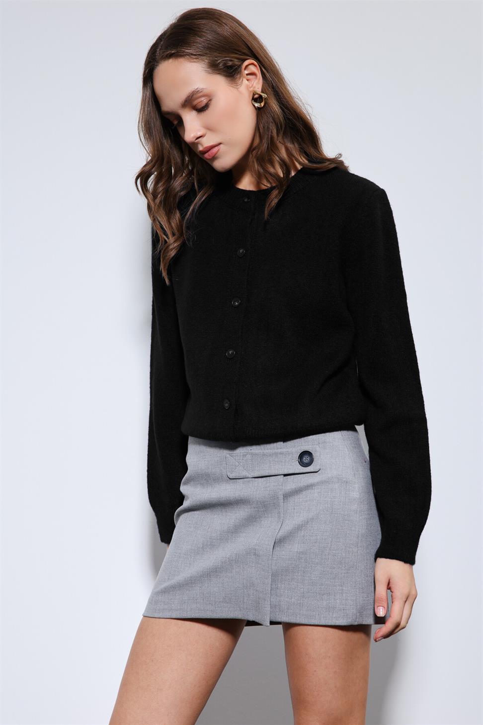 Antioch Siyah Yumuşak Dokulu Hırka