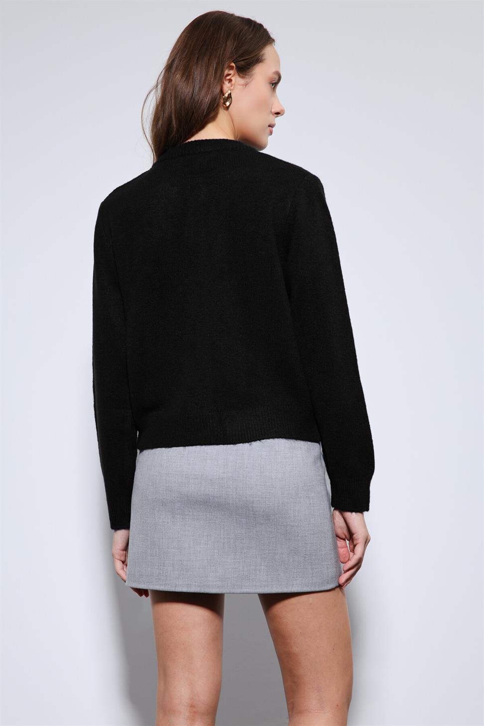 Antioch Siyah Yumuşak Dokulu Hırka