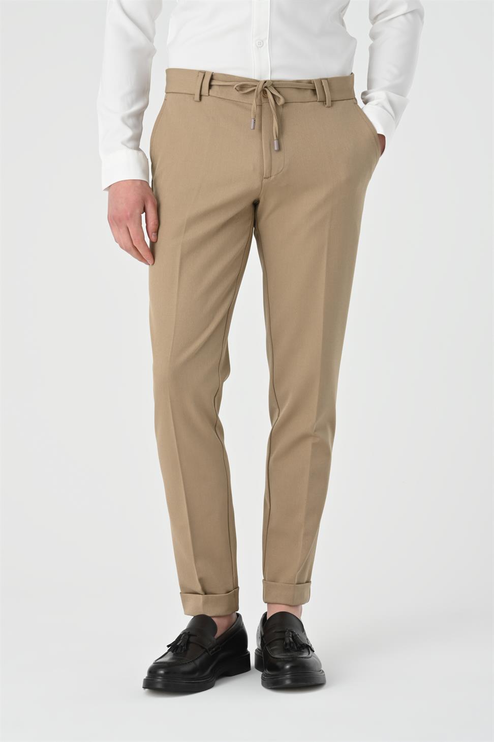 بنطلون سليم صالح التعادل الخصر الرجال