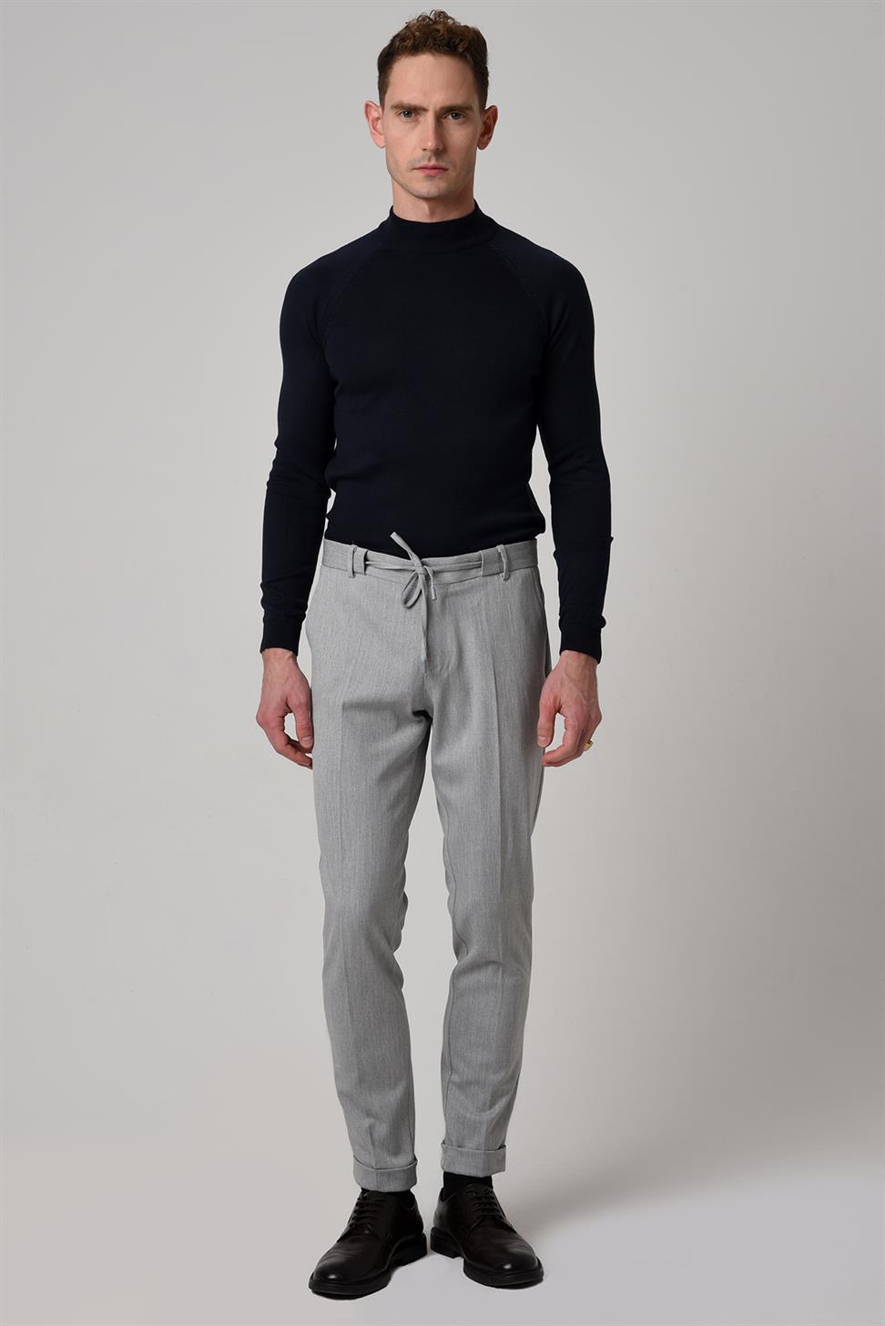 بنطلون سليم صالح التعادل الخصر الرجال