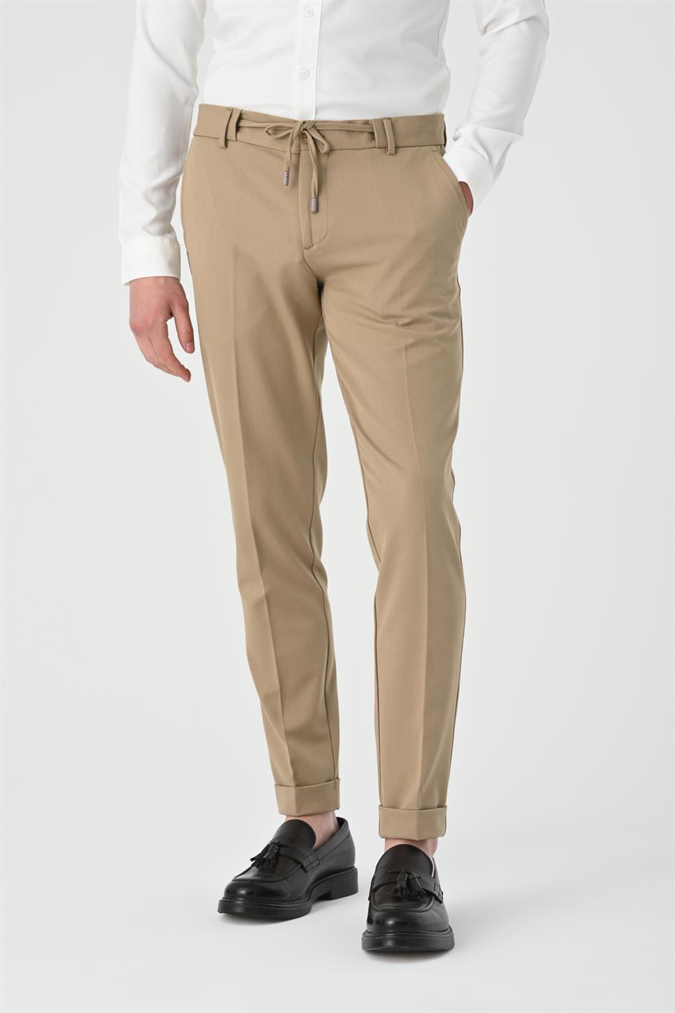 بنطلون سليم صالح التعادل الخصر الرجال