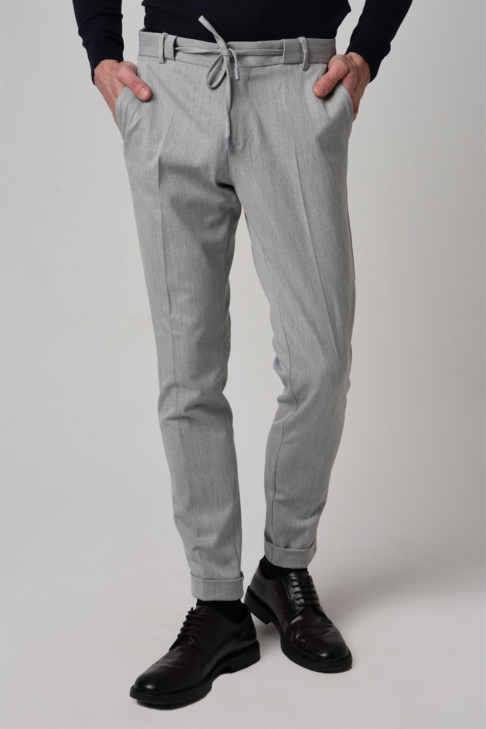 بنطلون سليم صالح التعادل الخصر الرجال