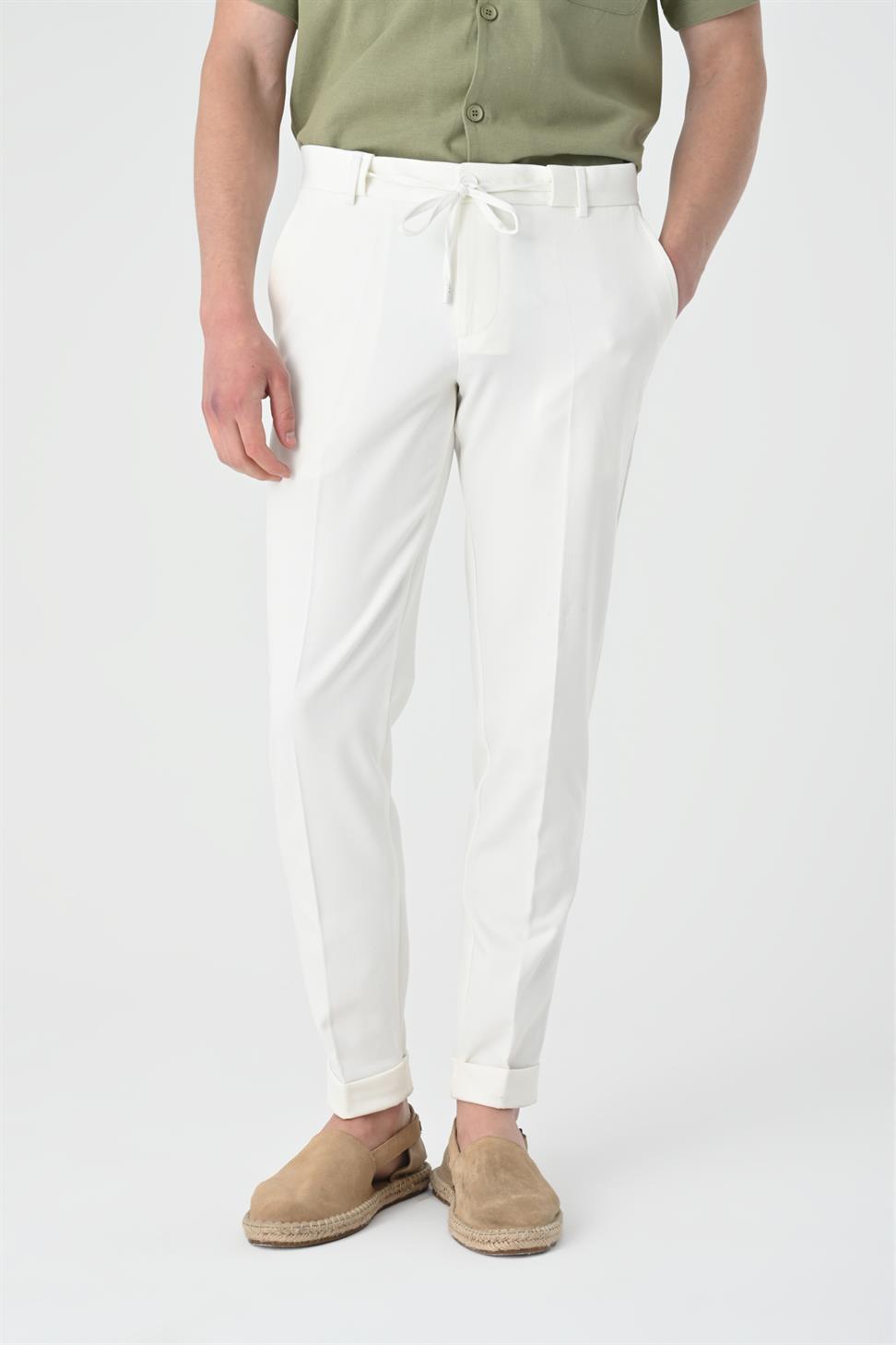 بنطلون سليم صالح التعادل الخصر الرجال