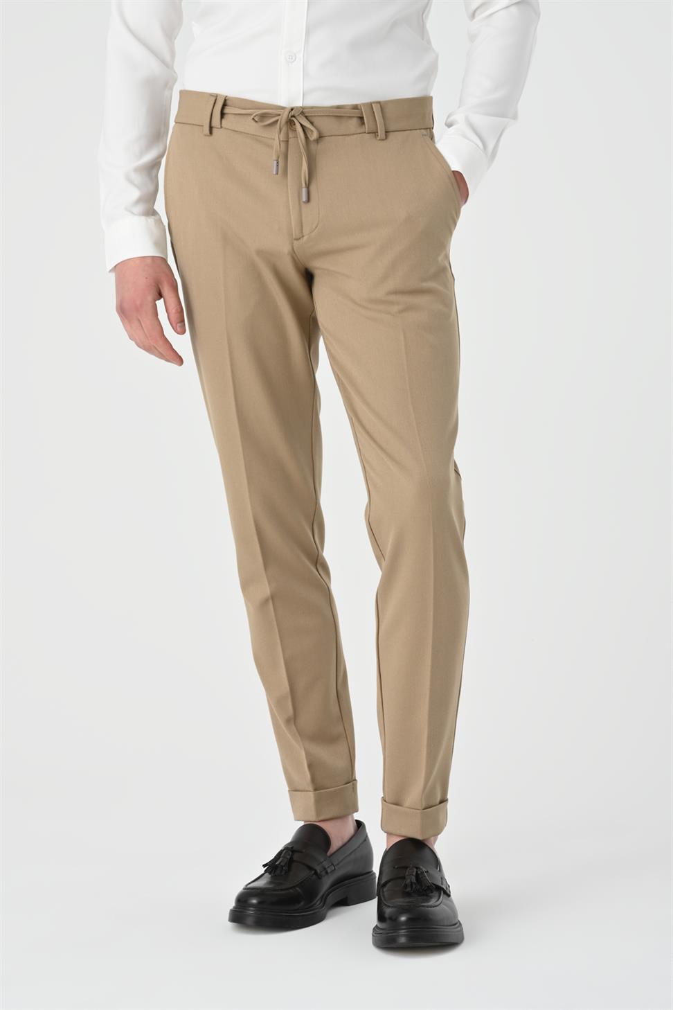 بنطلون سليم صالح التعادل الخصر الرجال