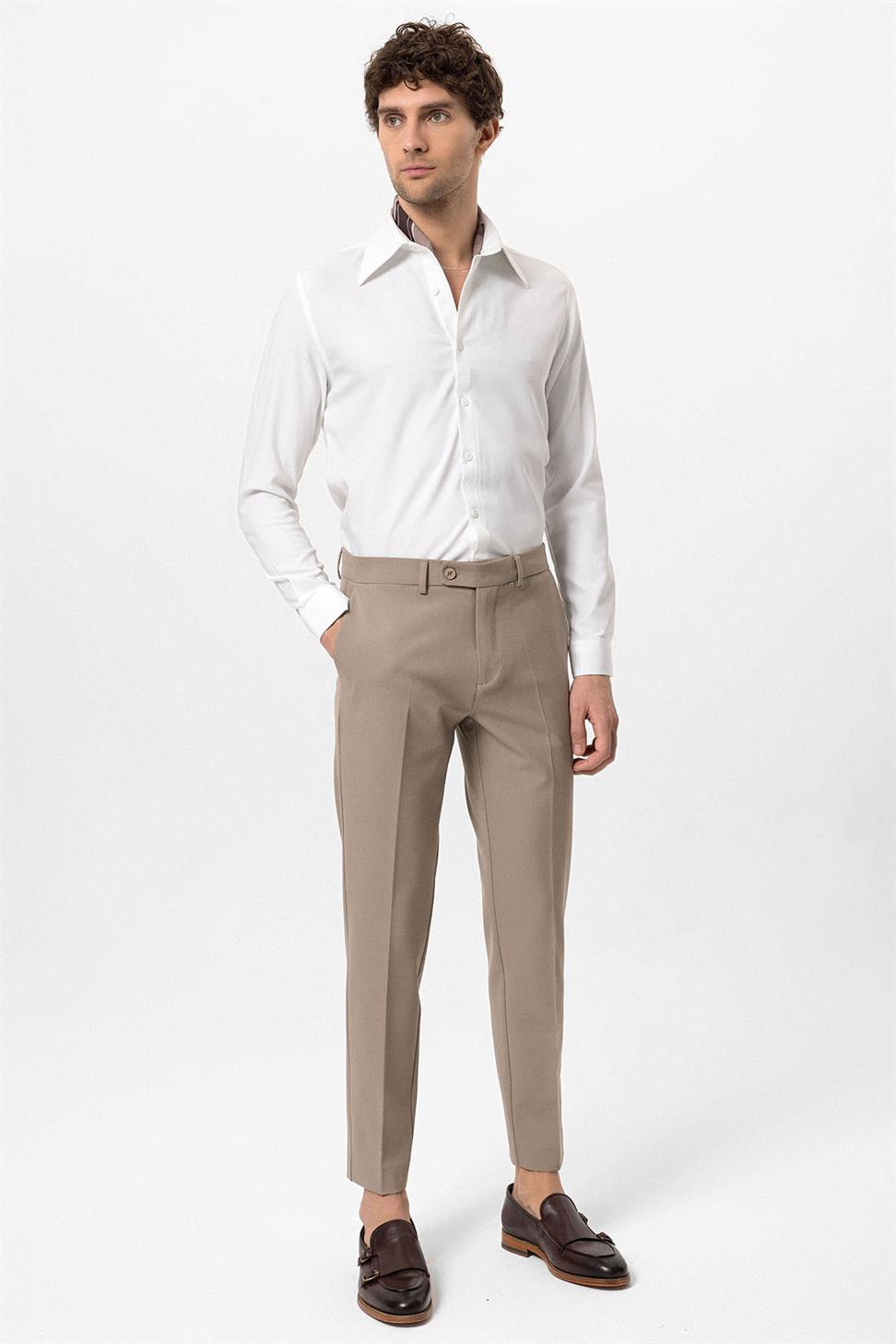 بنطلون قماش سليم صالح للرجال