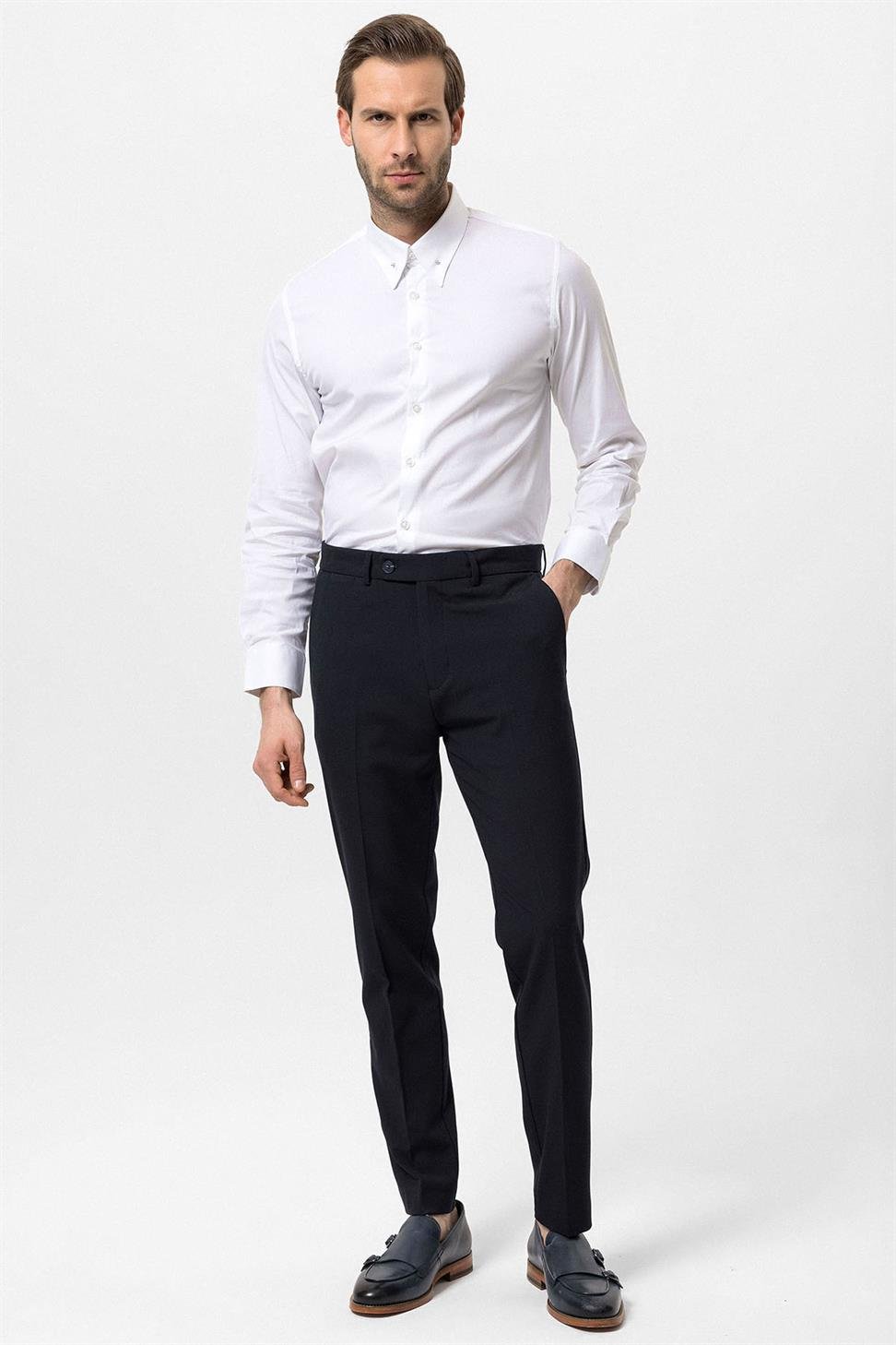 بنطلون قماش سليم صالح للرجال