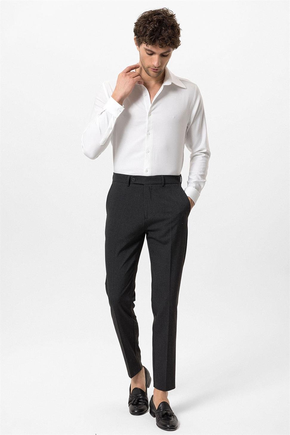 بنطلون قماش سليم صالح للرجال