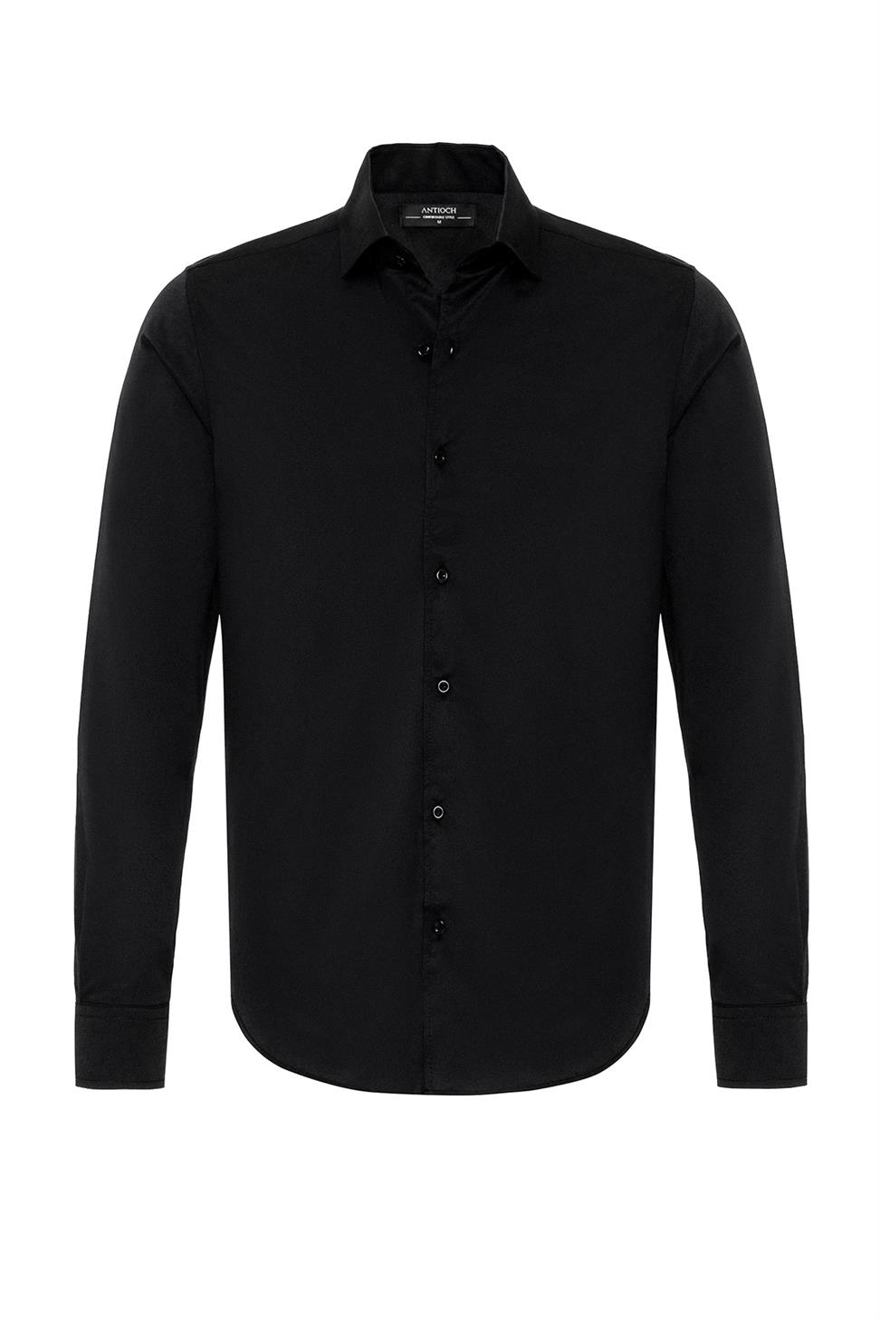 قميص رجالي بقصة ضيقة وأكمام طويلة