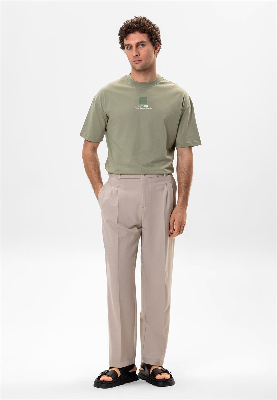 تي شيرت رجالي مطبوع كبير الحجم