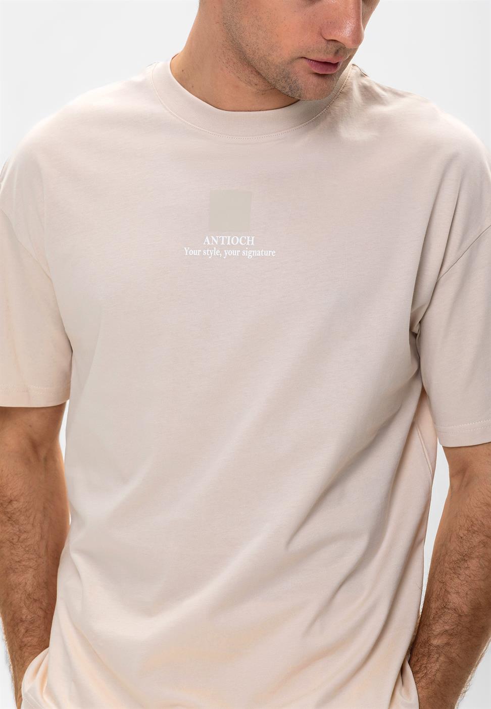 تي شيرت رجالي مطبوع كبير الحجم