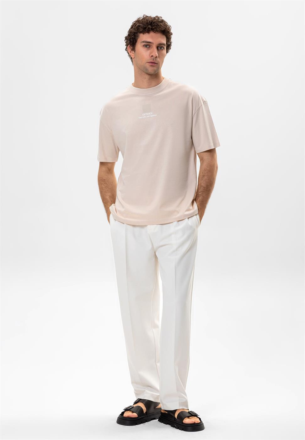 تي شيرت رجالي مطبوع كبير الحجم