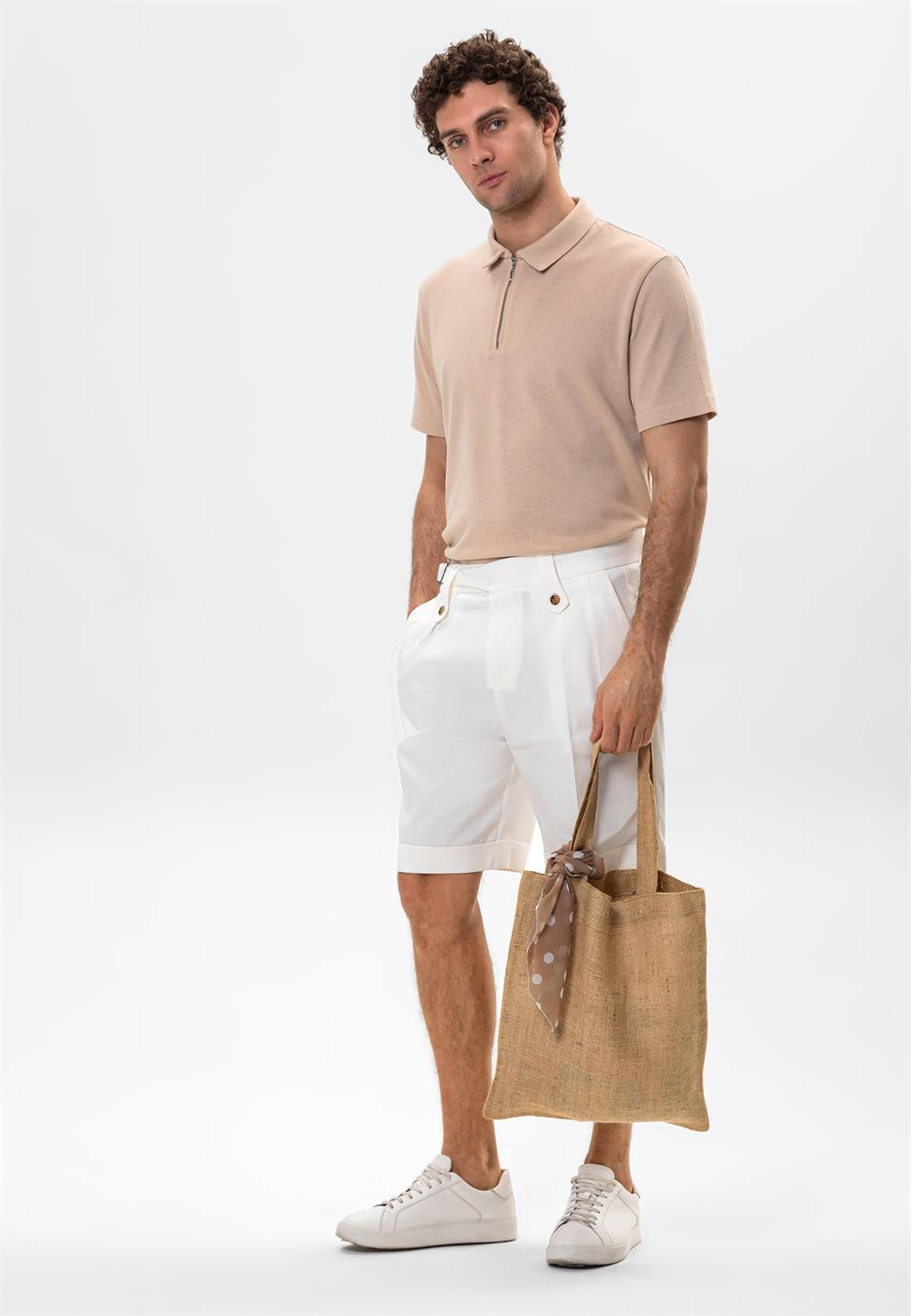 تي شيرت بولو بسحاب للرجال