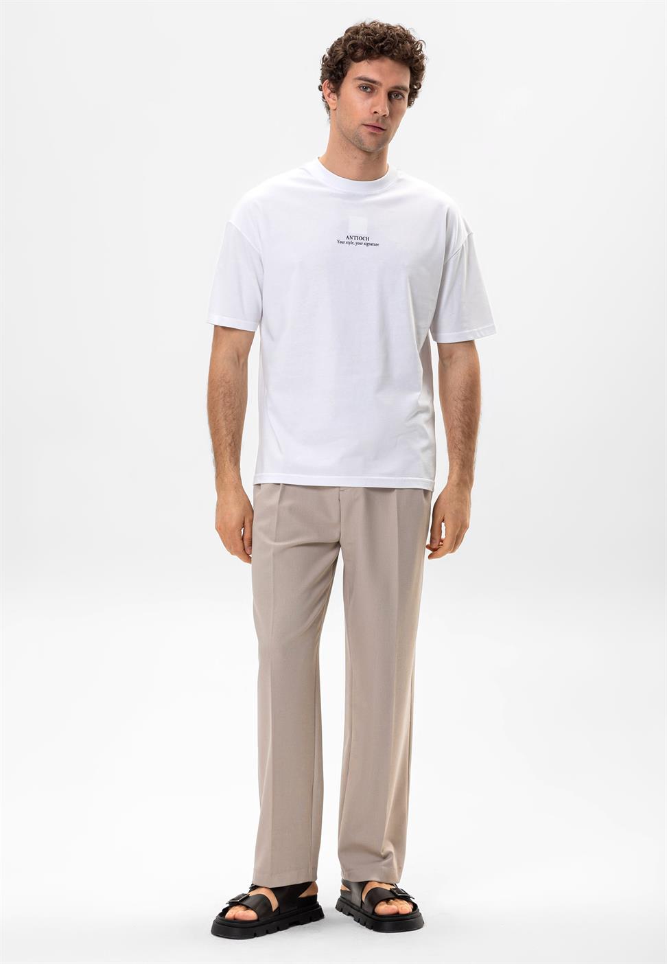 تي شيرت رجالي مطبوع كبير الحجم