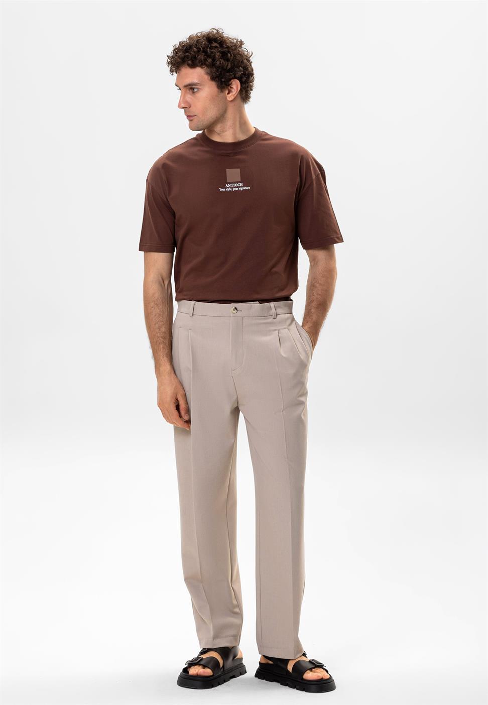 تي شيرت رجالي مطبوع كبير الحجم