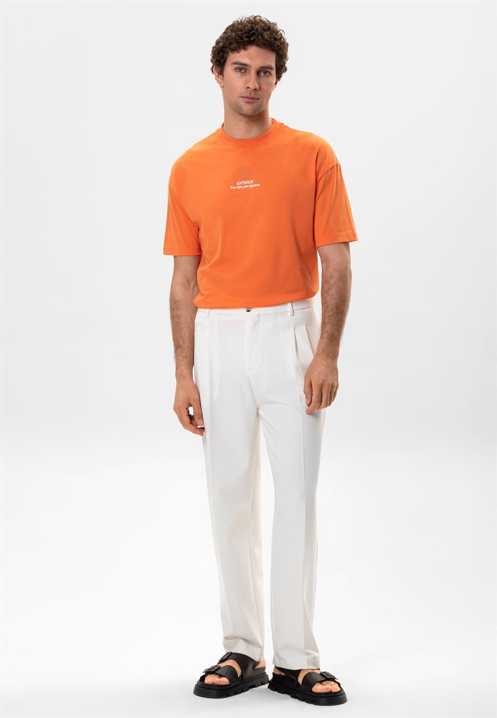 تي شيرت رجالي مطبوع كبير الحجم