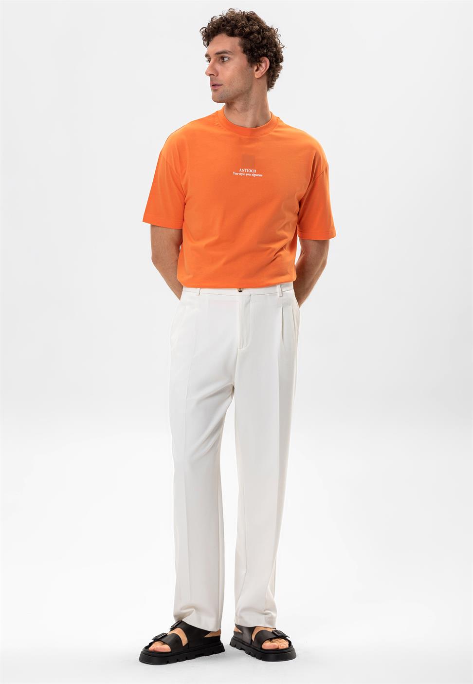 تي شيرت رجالي مطبوع كبير الحجم