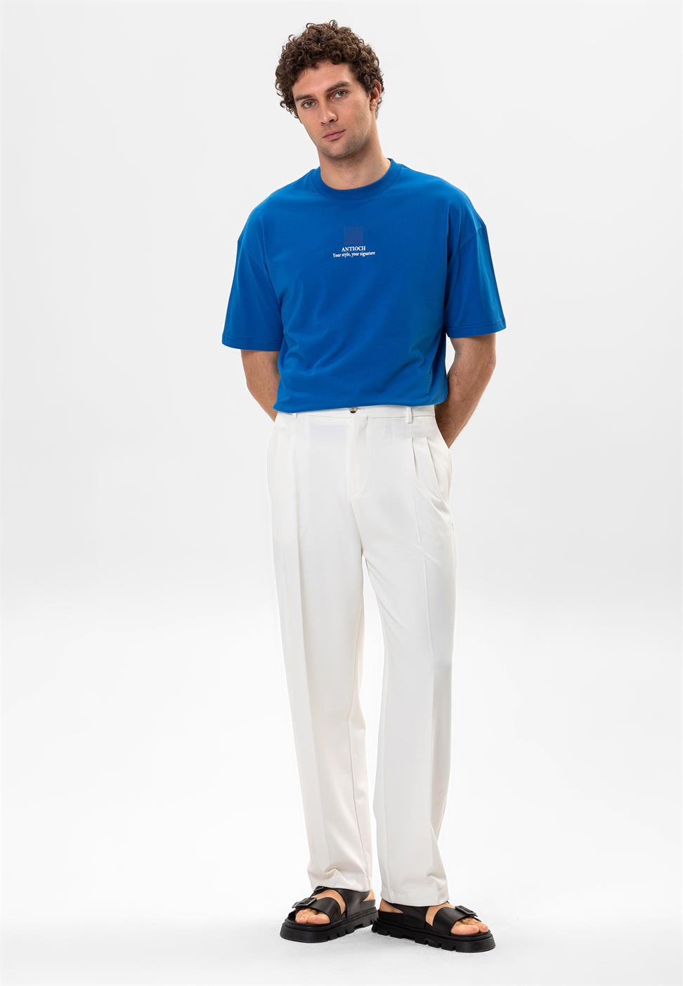 تي شيرت رجالي مطبوع كبير الحجم