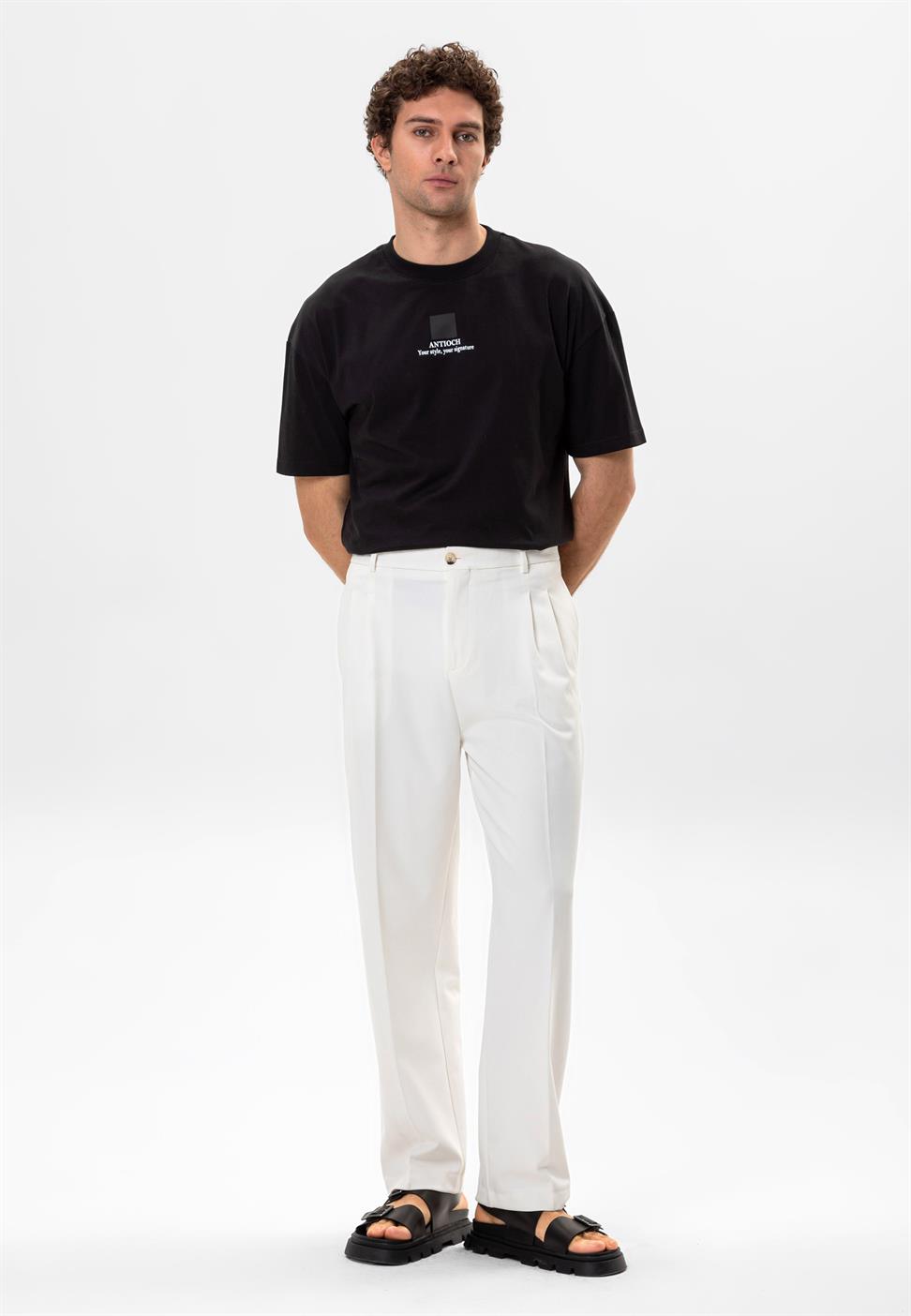 تي شيرت رجالي مطبوع كبير الحجم