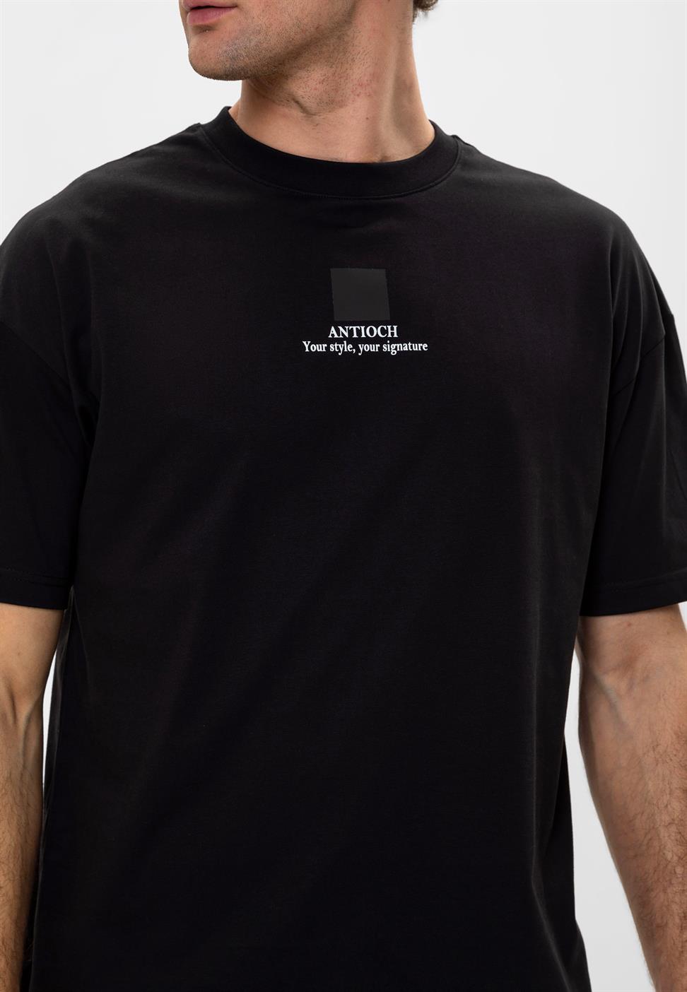 تي شيرت رجالي مطبوع كبير الحجم