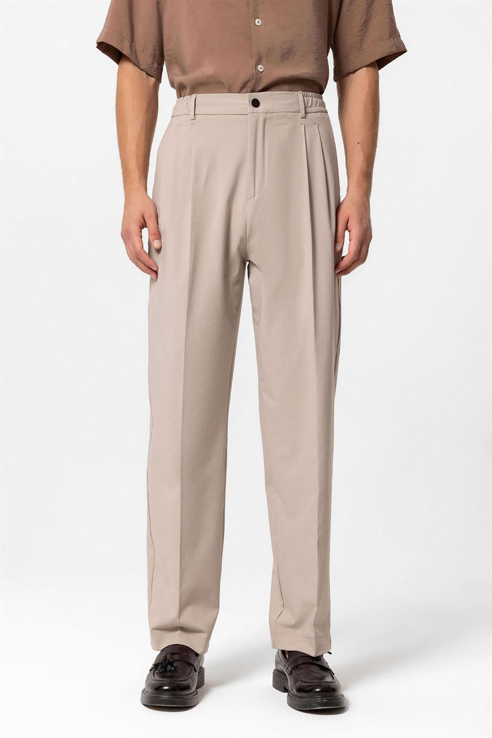 مرونة الخصر ارتفاع الخصر السراويل الرجال مطوي