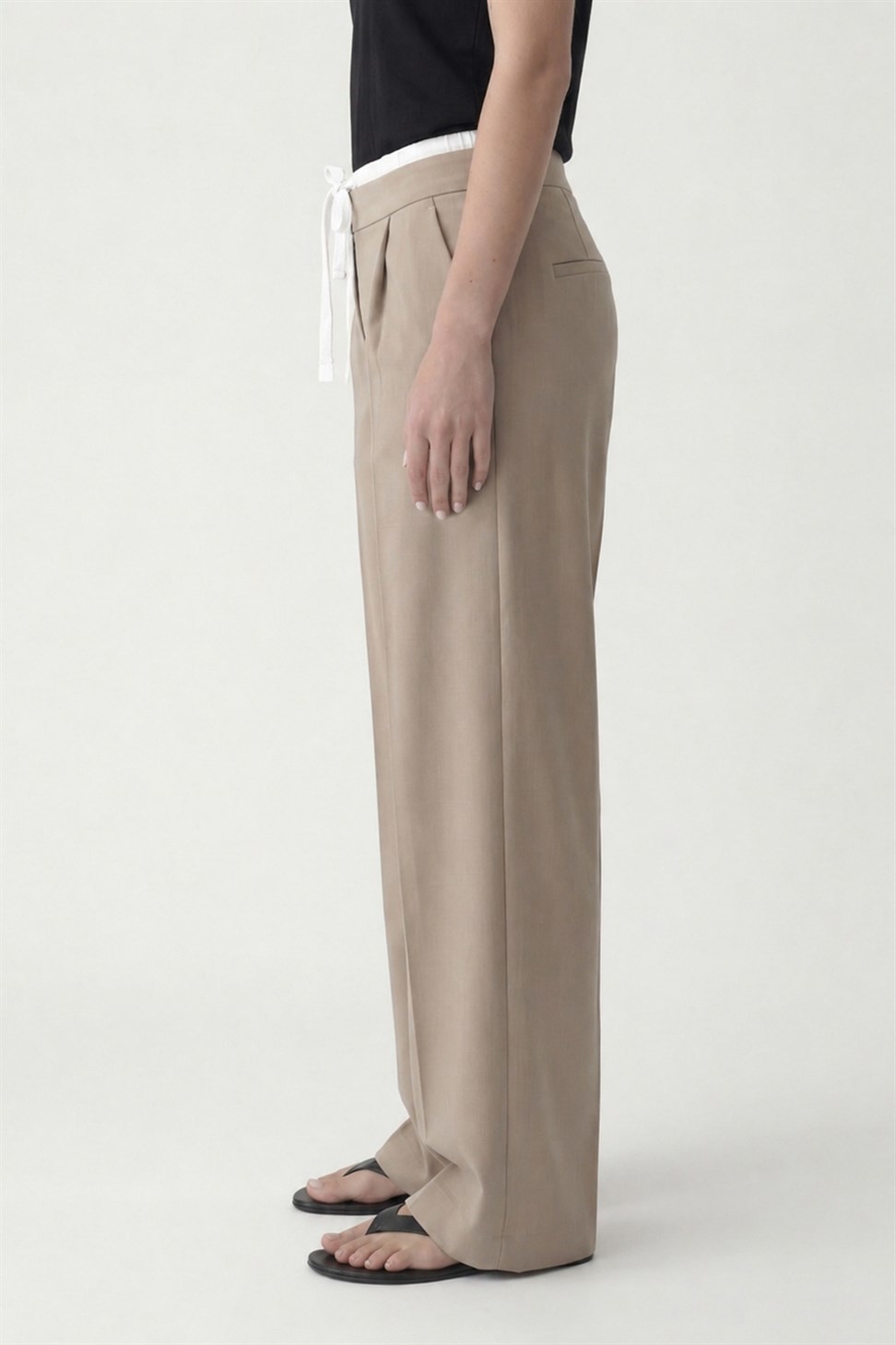 Antioch Taş Çift Bel Bantlı Kadın Pantolon