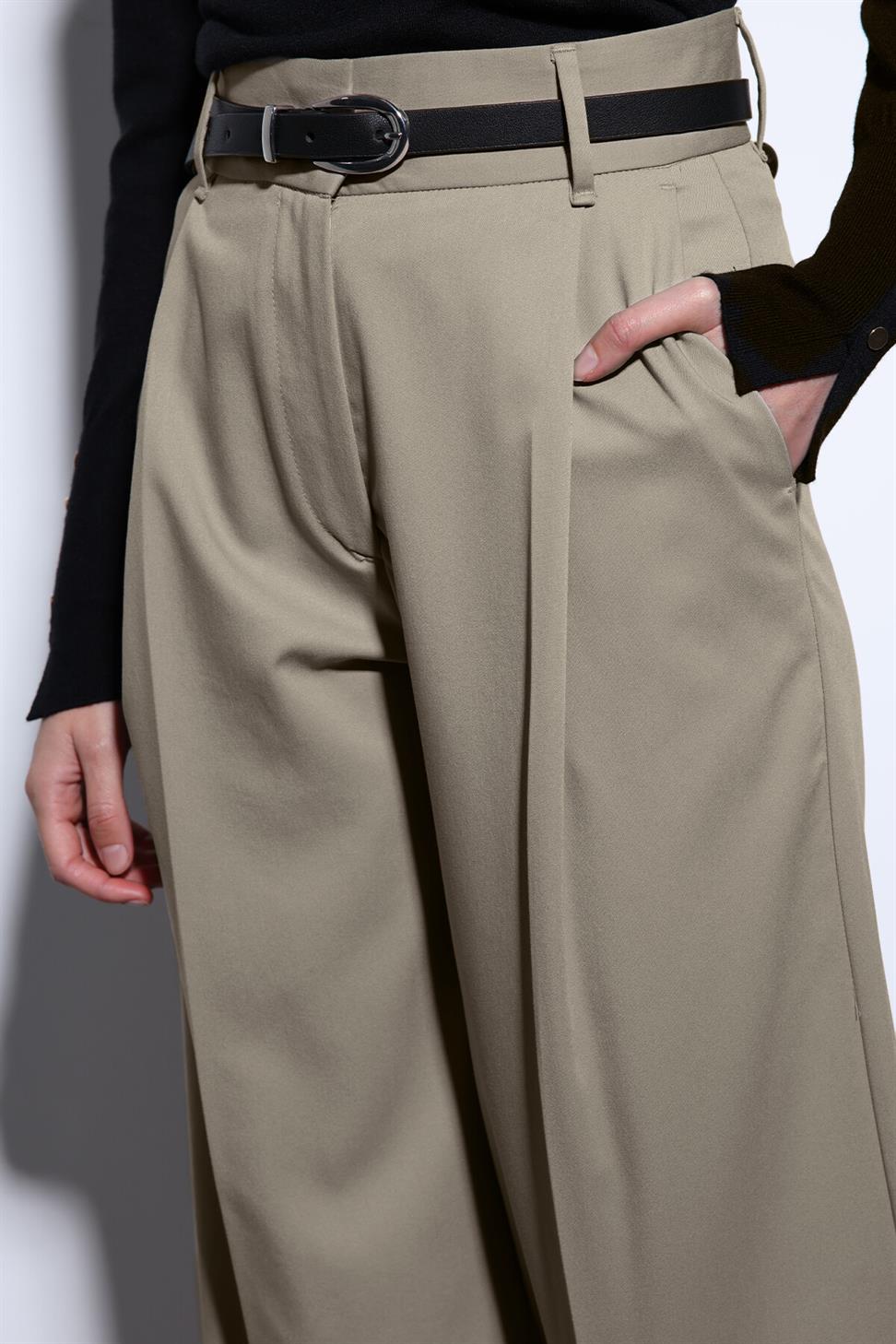 Antioch Taş Geniş Paça Kadın Pantolon