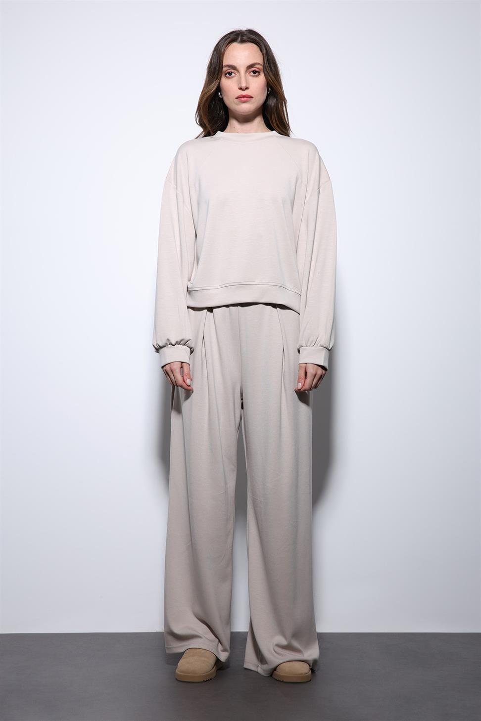 Antioch Taş Geniş Paça Relaxed Kadın Takım