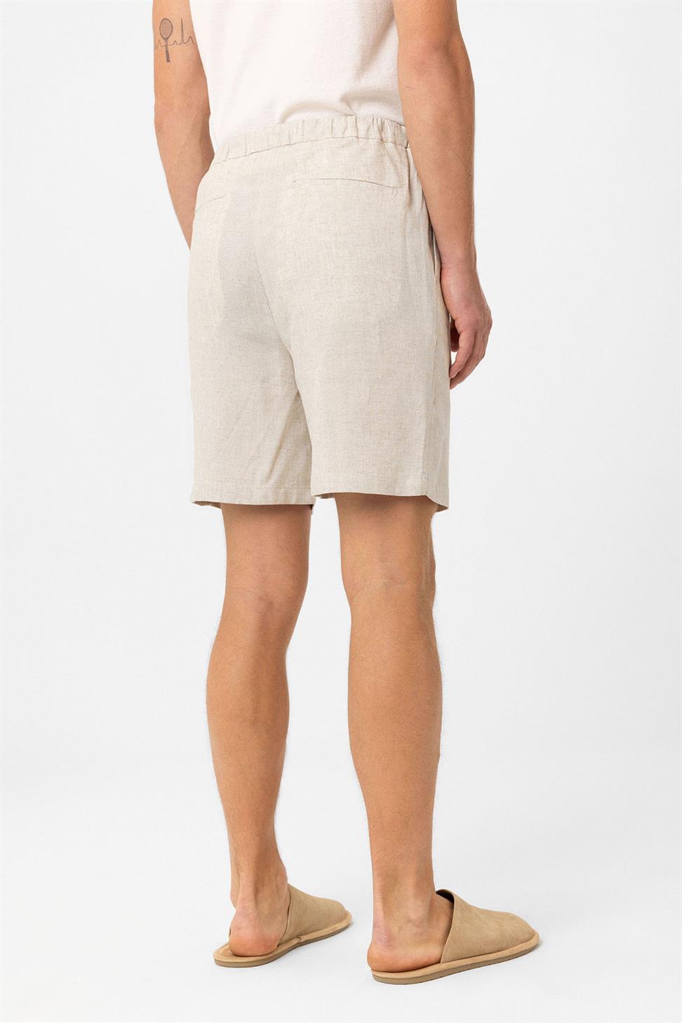 Antioch Taş Keten Karışımlı Erkek Şort