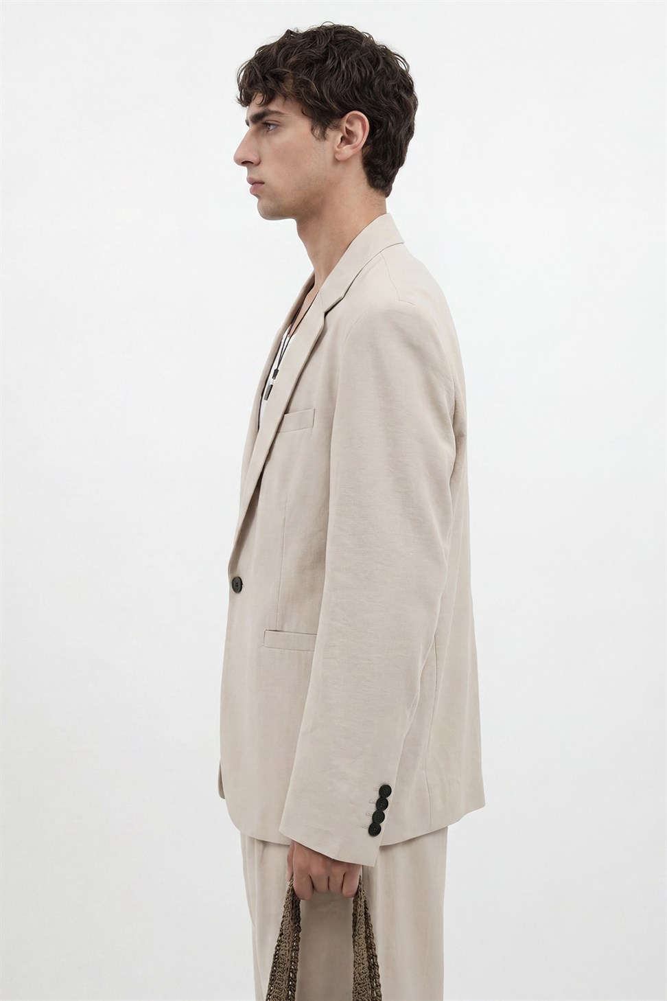 Antioch Taş Modal Karışımlı Relaxed Blazer Ceket