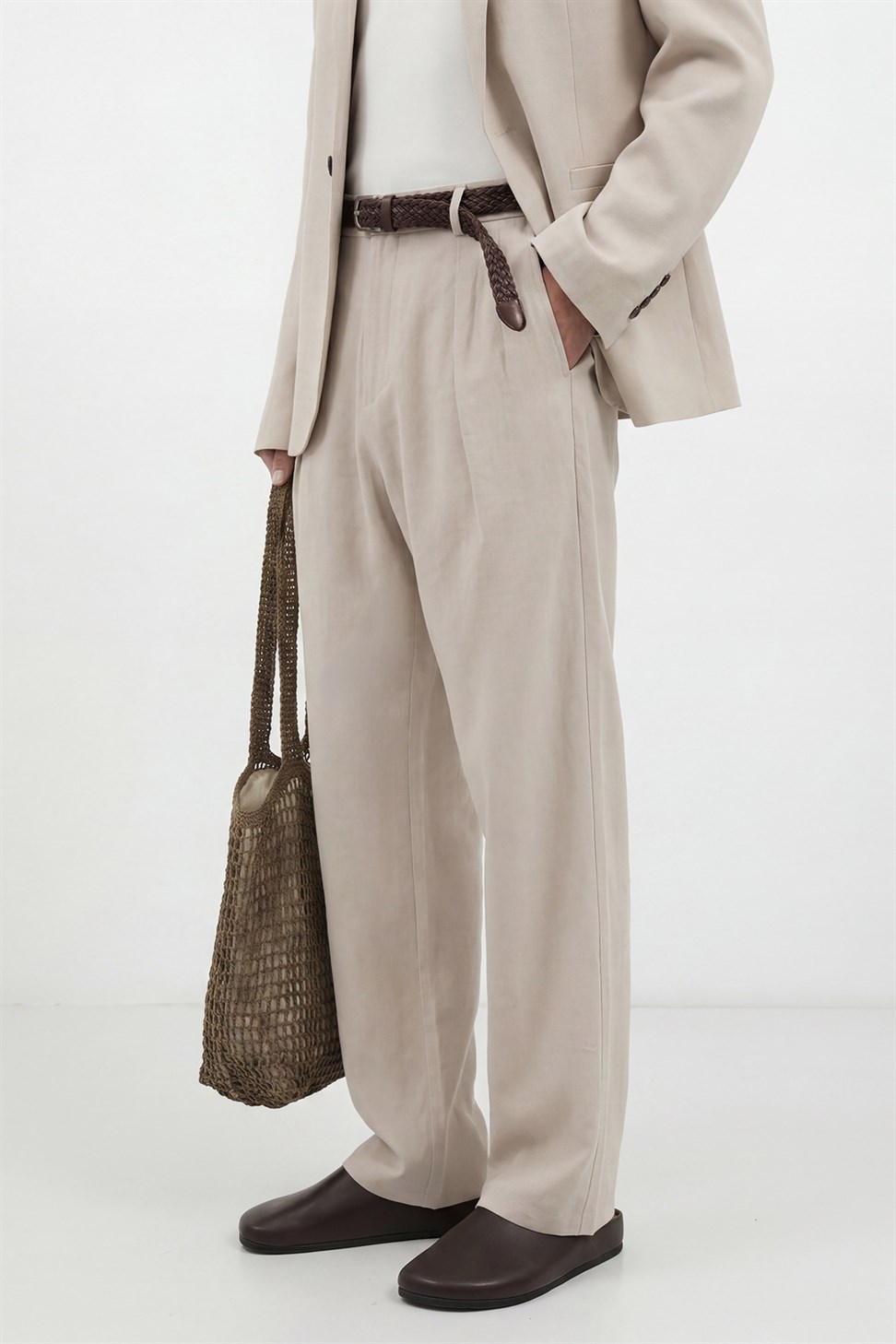 Antioch Taş Modal Karışımlı Relaxed Pantolon