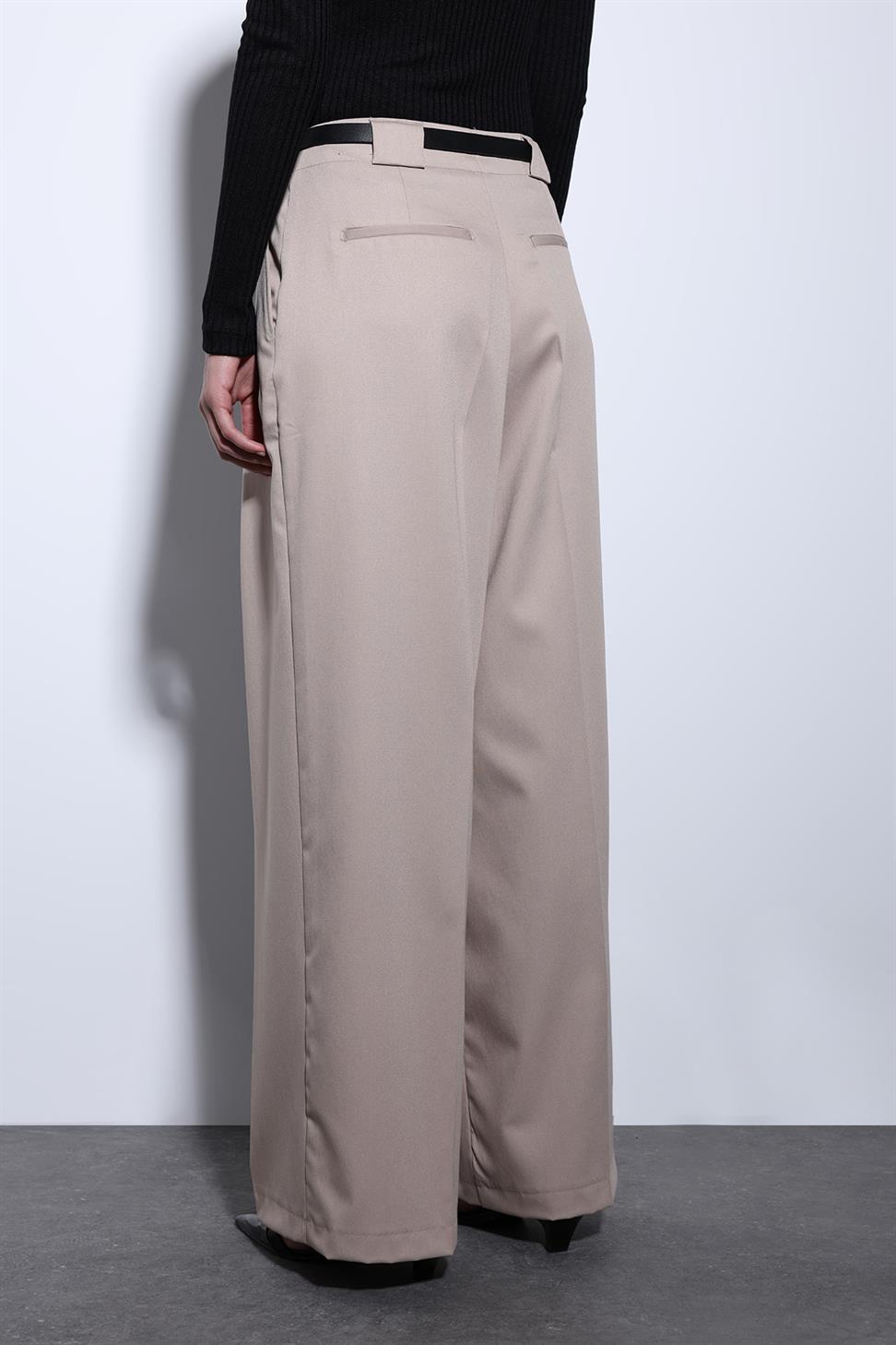 Antioch Taş Pileli Geniş Kadın Pantolon