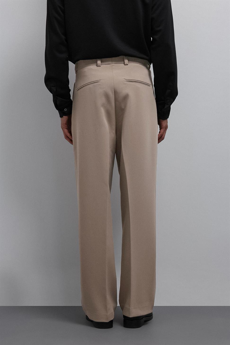 Antioch Taş Relax Fit Baggy Pilili Erkek Pantolon