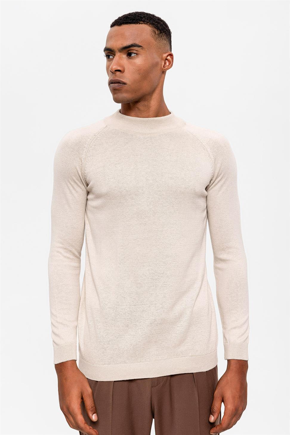 Antioch Taş Yarım Boğazlı Erkek Triko