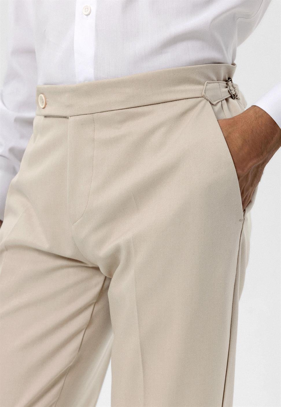 بنطلون رجالي بخصر عالٍ عادي للرجال