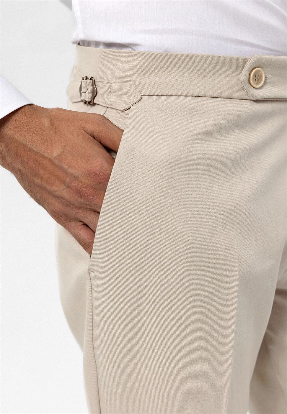 بنطلون رجالي بخصر عالٍ عادي للرجال