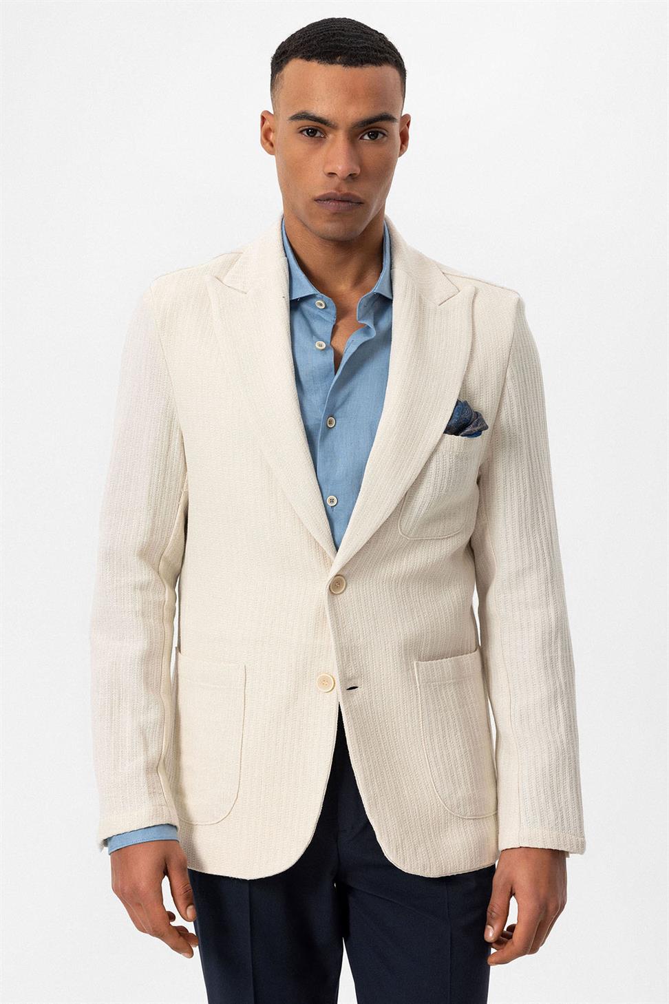 Unlined Mens Blazer Jacket with Bag Pockets