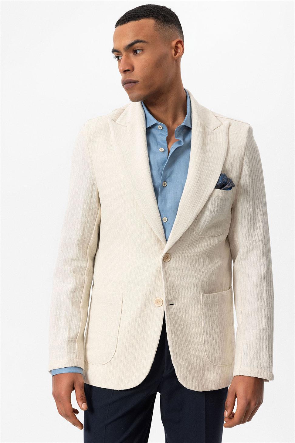 Unlined Mens Blazer Jacket with Bag Pockets